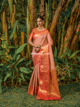 Gajri Pink Zari Worked With Royal Pink Color Pure Banarasi saree